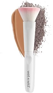 wet n wild Kabuki Flat Top Brush - Vegan Synthetic Bristles for Flawless Liquid, Cream & Powder Foundation