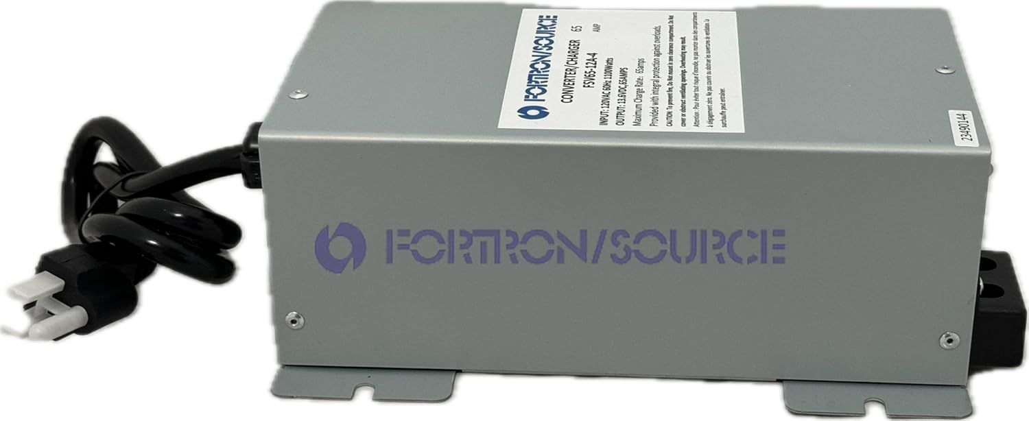RV Power Converter | 65 Amp | 4-Stage Battery Charger | Fortron/Source SRV Series Power Supply | AC-DC Converts 120VAC to 13.75VDC | FSV65-12A-4