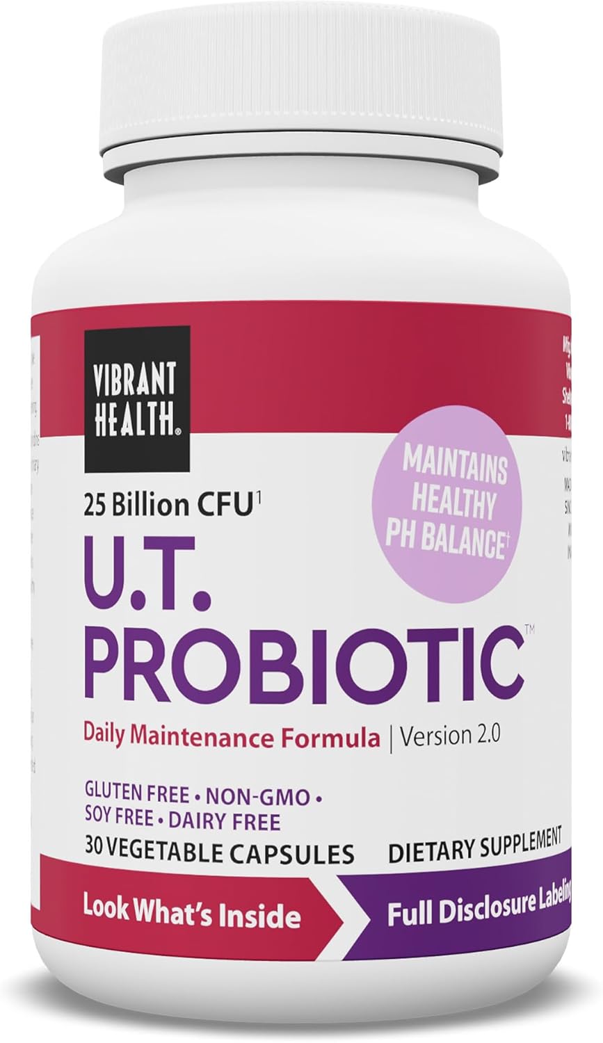 Vibrant Health, U.T. Probiotic, Probiotic Support for Bladder and Urinary Health, 30 Capsules