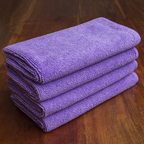 Screen Mom Screen Cleaning Purple Microfiber Cloths (4-Pack) - Best For Led, Lcd, Tv, Ipad, Tablets, Computer Monitor, Flatscreen #TOP2