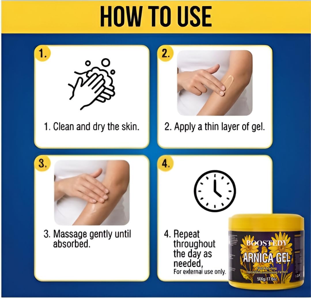 Arnica Gel 500g – Soothing Botanical Massage Gel with Arnica Montana Extract – Cooling, Fast-Absorbing Topical Skin-Conditioning Formula