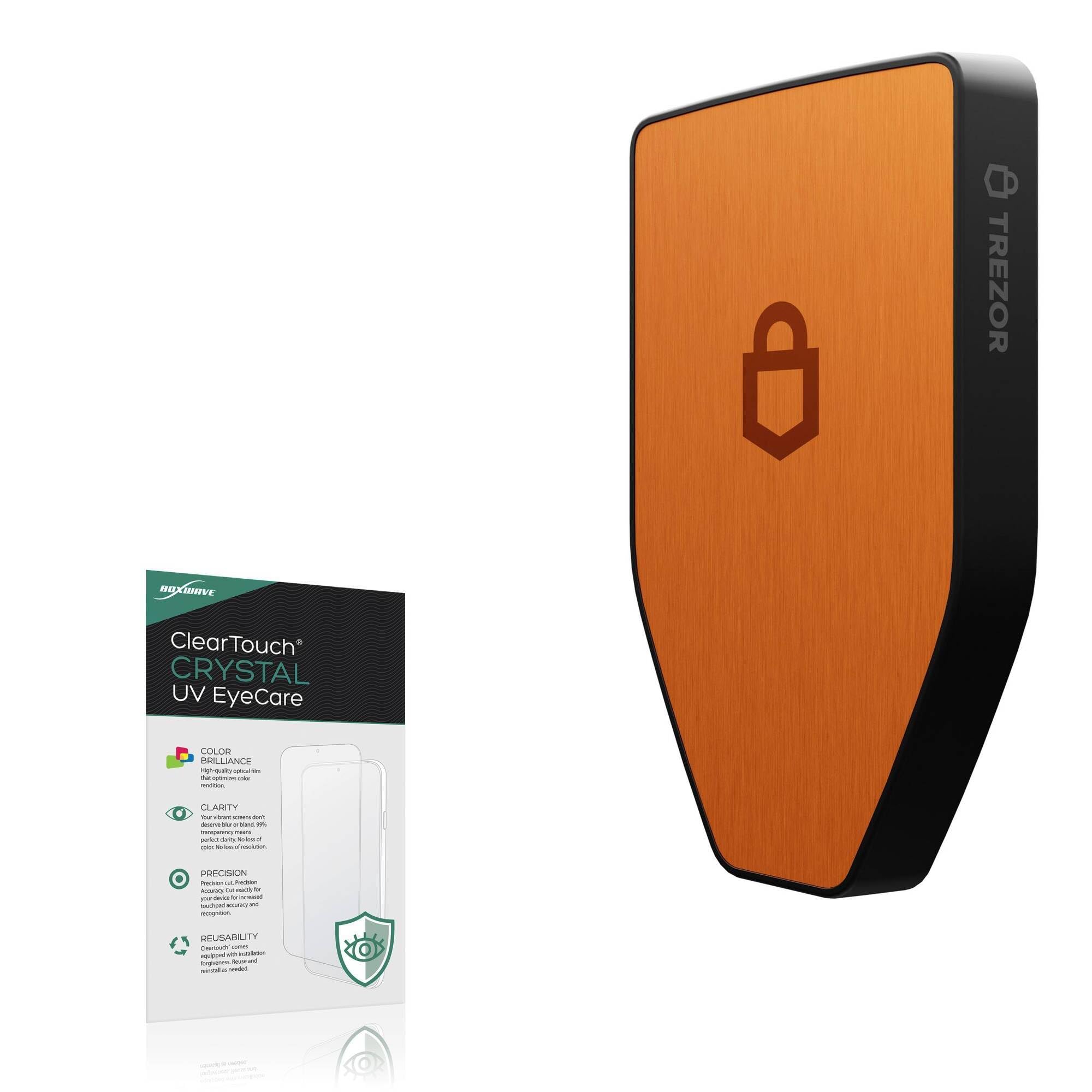 BoxWave Screen Protector Compatible With Trezor Safe 5 Bitcoin-only - ClearTouch Crystal Anti-UV EyeCare (2-Pack), Filters out Harmful Blue Light Reduce Fatigue