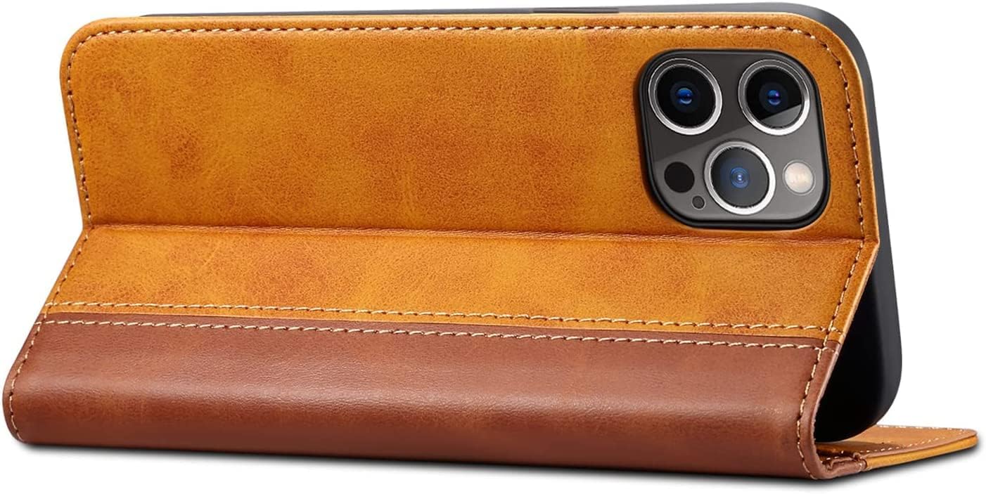 Wallet Case for iPhone 14/14 Plus/14 Pro/14 Pro Max, PU Leather Flip Magnetic Closure Phone Cover with Card Holder Stand Function TPU Inner Shell (Color : Red, Size : 14ProMax)