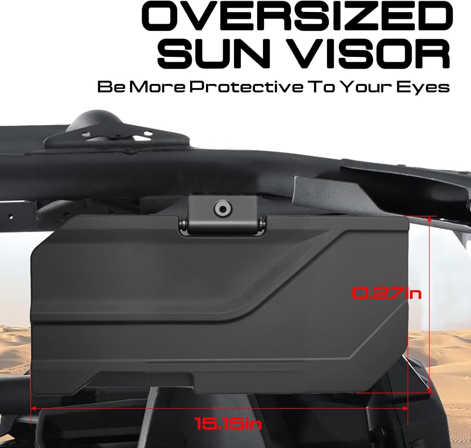 Sun Visors for Polaris Ranger XP 1000 SP 570 Crew EPS 2018-2025, 2890288 Anti-Glare Visor Extension UTV Sun Shield Blockers w/Adjustable Angle and Screwdriver, Heavy Duty Padded Sun Protection Visors