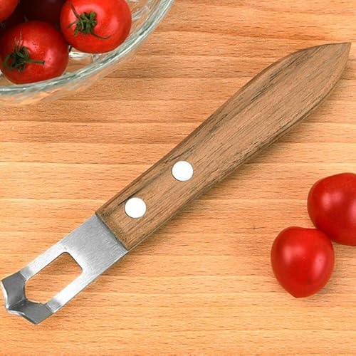 Tangseajiao Brown Channel Knife, Lemon Peeler Zester Tool, Wood & Stainless Steel Peeler thumb #1