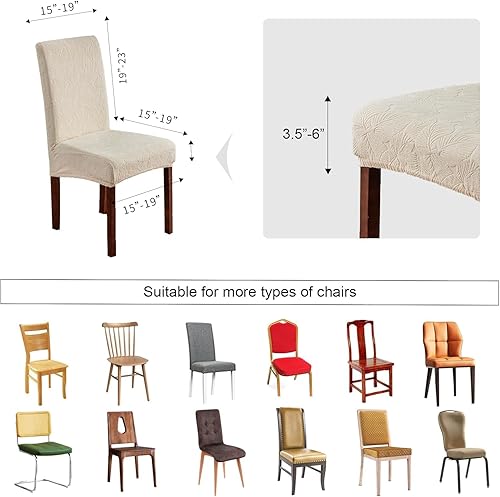 Miniatura 6 de Fundas impermeables para sillas de comedor, fundas elásticas para sillas Parsons, para comedor, cocina, funda protectora para silla de comedor,