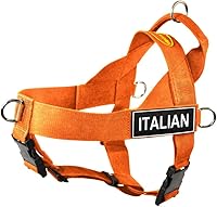 Vista 2 de Dean & Tyler DT - Arnés universal para perro con parches italianos, color naranja, talla XL