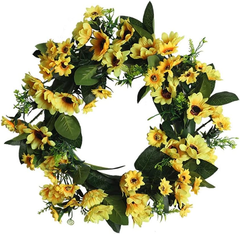 Sunflower Simulation Wreath Lintel Wreath Holiday Decoration