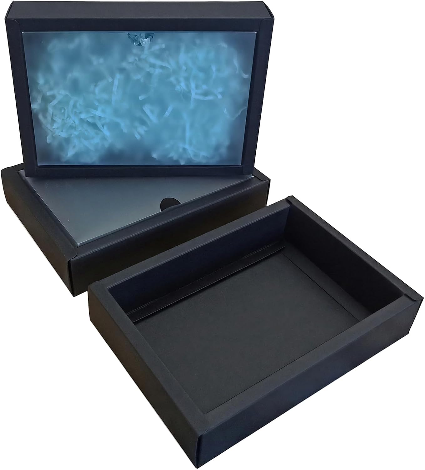 SULALIN 20Pack Small Rectangular Gift Boxes With Window Clear Lids, Cajas De Regalo For Presents,Bridesmaid Proposal Kraft Paper Gift Wrap Boxes,7x 4.7x 1.6 in Brown Boxes For Gifts (brown)