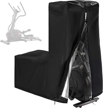 Elliptical Cover, 420D Oxford Fabric, Waterproof & Dustproof, 71''L x 29''W x 65''H, Black