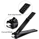 Nail Clippers Set, Sharp Stainless Steel Fingernail and Toenail Clippers, Black Nail Cutter, Large and Small 2 Piece Set. (3PCS/File) gallery image