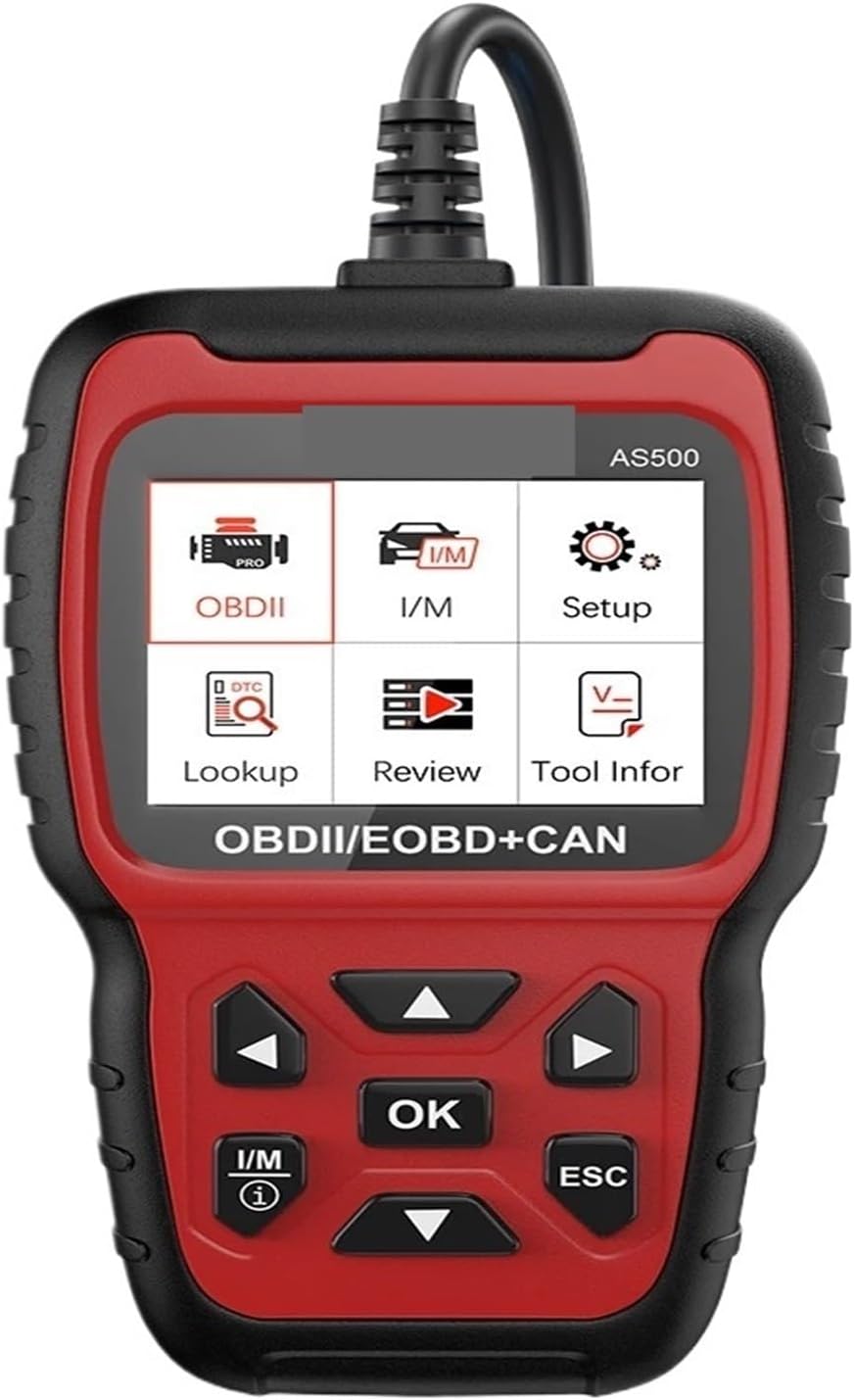 Narzędzie diagnostyczne do samochodów, Skaner OBD2 AS500 Check Engine Czytnik kodów samochodowych Wielojęzyczny OBD 2 Narzędzie diagnostyczne samochodowe Do samochodów, lekkich ciężarówek, SUV-ów