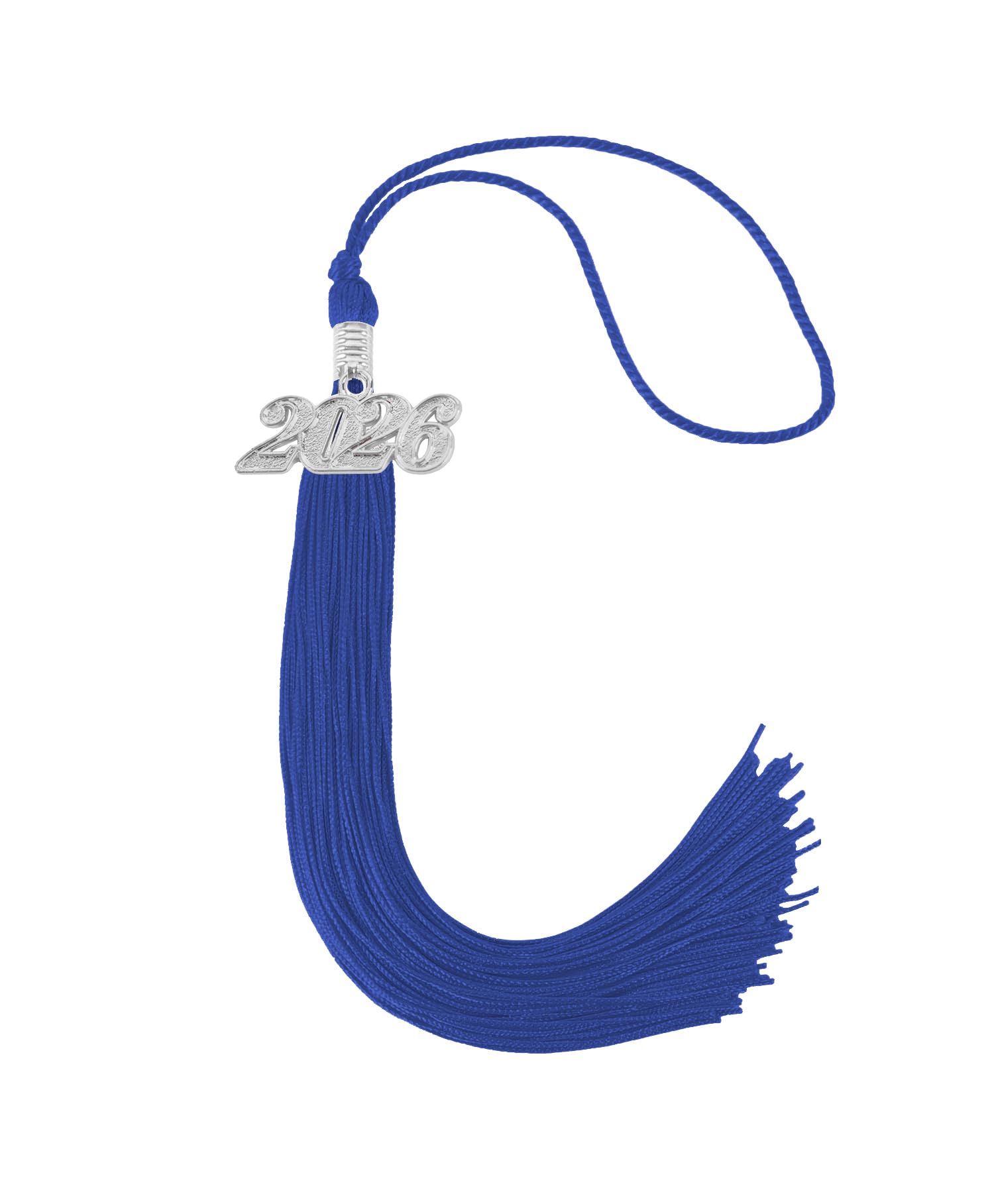 Graduation Tassel 2026 for Grad Cap,Royal Blue Tassel with Silver Charm