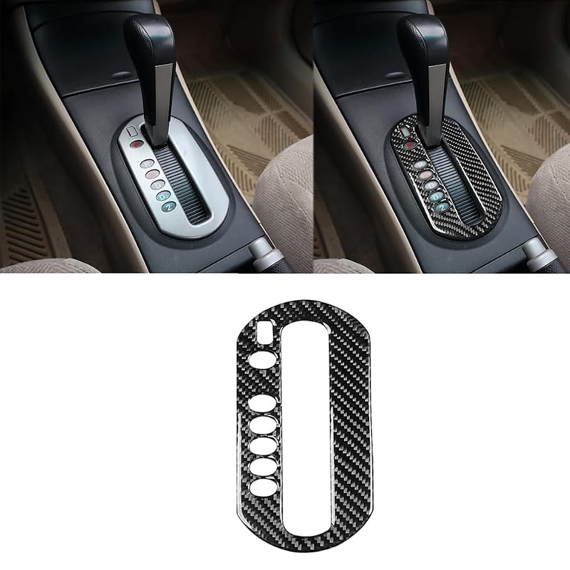 Adesivo de acabamento para moldura interna do câmbio Honda Civic 2001 a 2005 em fibra de carbono 3K UOADA