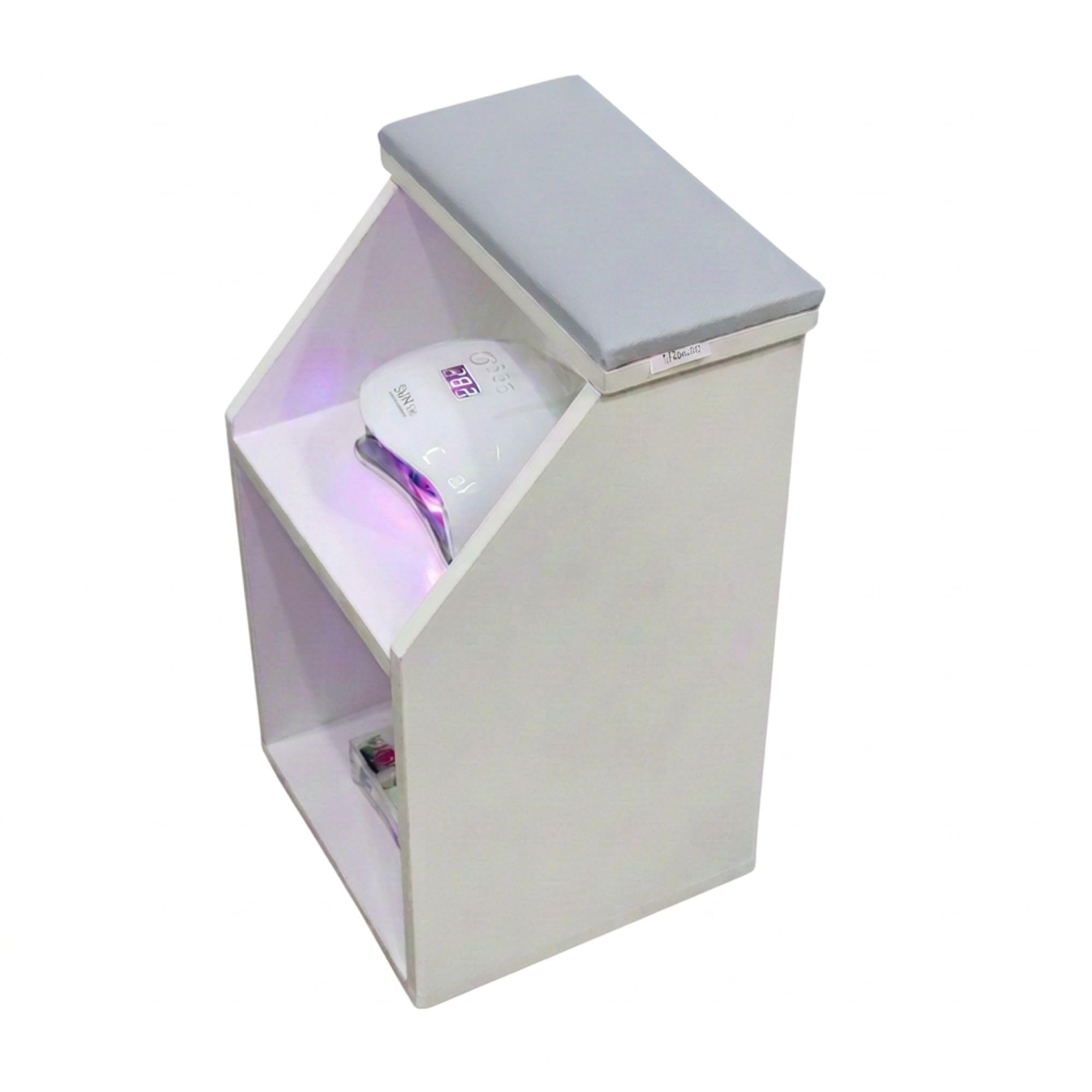 Reposapiés Pedicura Profesional Soporte Ergonómico para Salón de Uñas | Antideslizante, Listo para Usar, Fabricado en España | Estética y Manicura Profesional, Gris