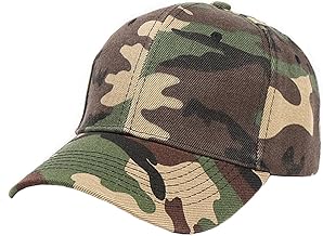 Unisex Camo Baseball Cap - Adjustable Snapback Camouflage Sun Hat, Cotton Classic Travel Peak Summer Hat, UV Protection Outdoor Sports Cap for Women Men, Running Fishing Hiking Camping 54-60CM