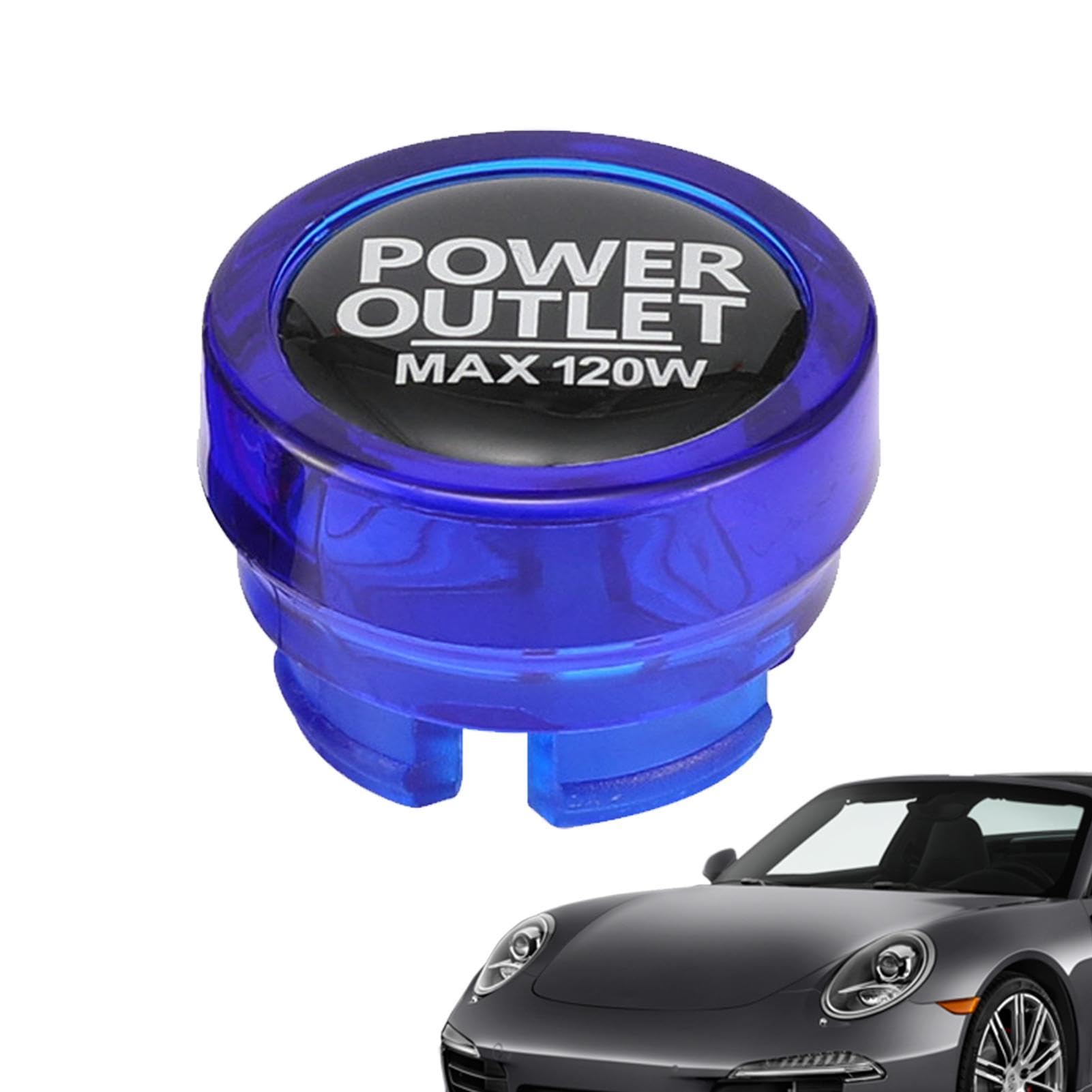 iSpchen 2PCS Tappo di copertura per presa accendisigari Coperchio di protezione di sicurezza Spina antipolvere impermeabile universale per presa di corrente per auto Nero