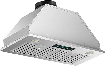 900 CFM Range Hood Insert 30 inch, Ducted/Ductless Range Hood Insert Charcoal Filter Included, Stainless Steel Built-in Range Hoods With 4 Speed Gesture Sensing & 2 Pcs Adjustable Lights