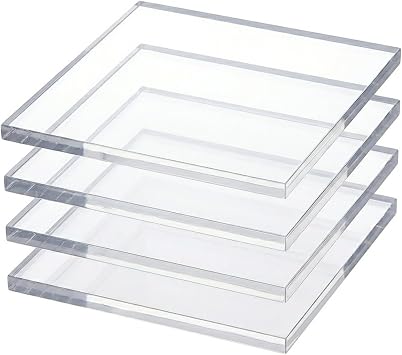 4 Pack Clear Acrylic Sheet, 0.4cm Thickness, Suitable for Making Transparent Crafts and Advertising Signs,2030cm