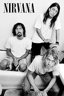 POSTER STOP ONLINE Nirvana - Music Poster/Print (B&W - Kurt, Krist & Dave) (Size 24 x 36)