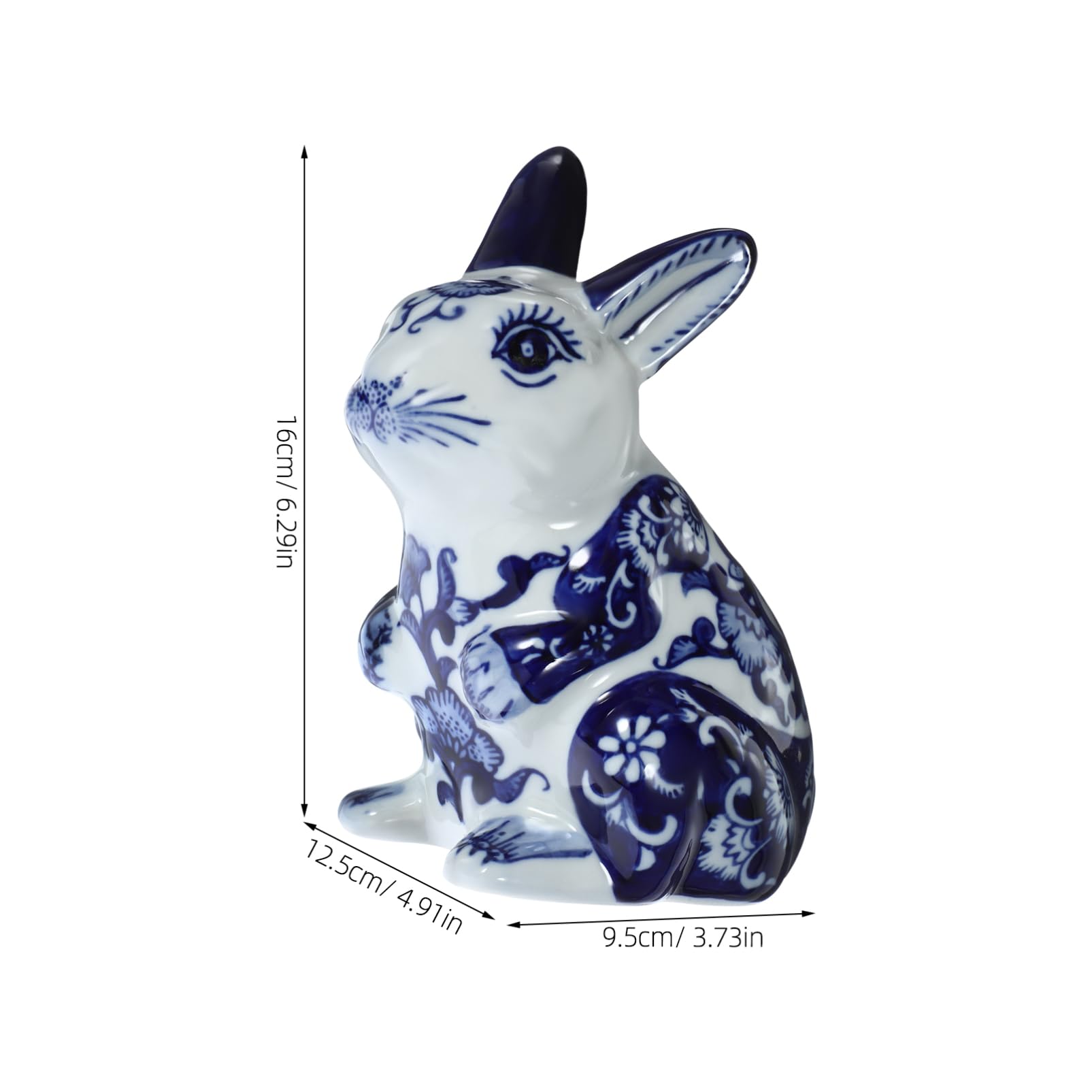 Cabilock Figurine de Lapin en Céramique Élégante Statue Décorative Artistique Style Adorable et Créatif pour Décoration de Table et Maison pour Intérieur