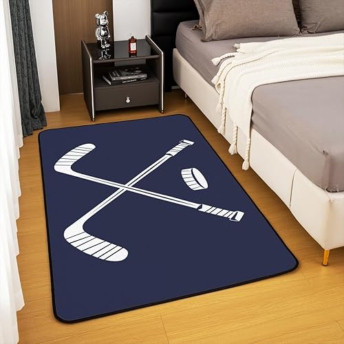 Miniatura 4 de Alfombra Decorativa con Temática de Coche de Carreras 5x6'6'', Tapete de Piso Interior Retro con Bandera a Cuadros Blanco y Negro para Sala de