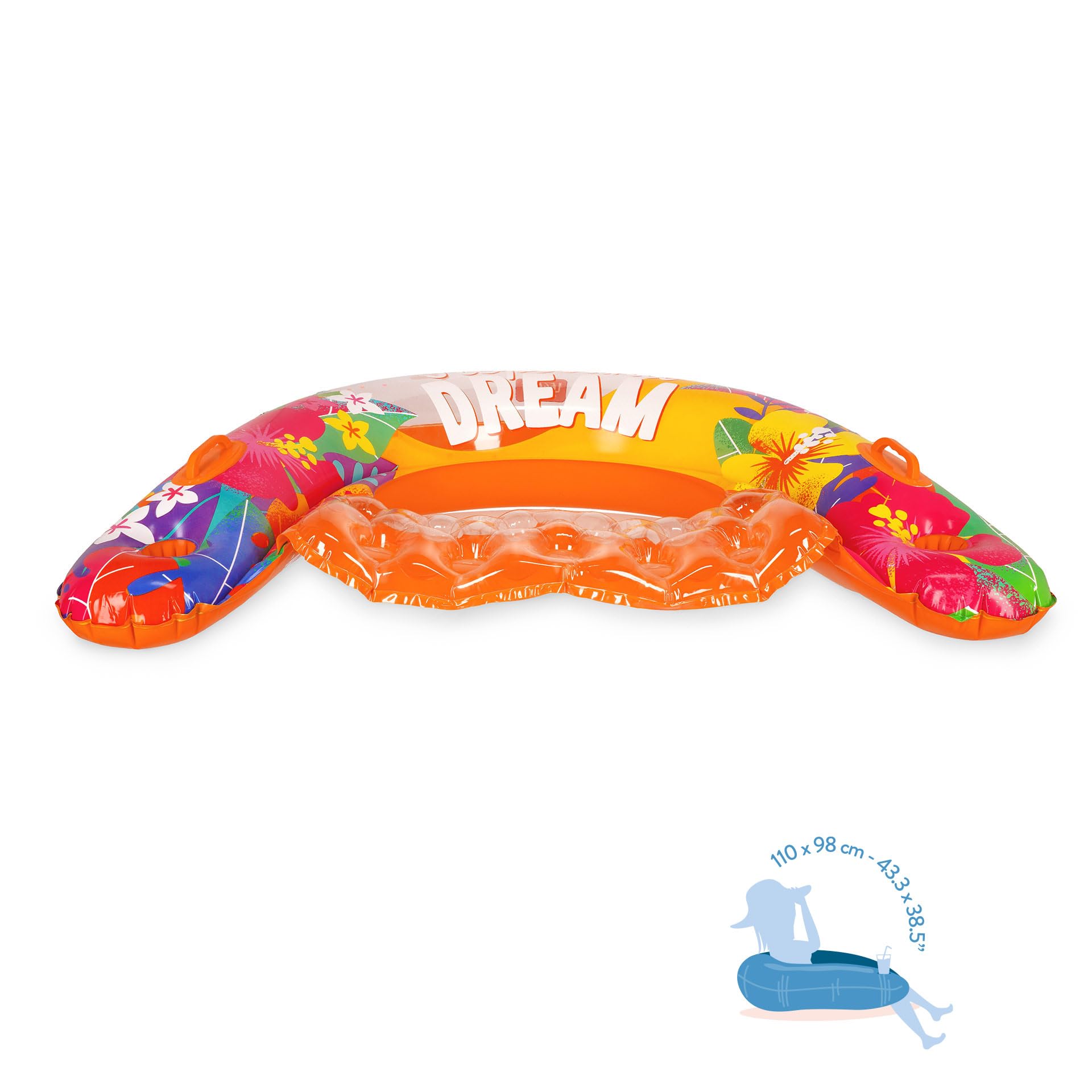 Legami - Hamac Gonflable, Hamac Flottant pour Piscine, Transat Gonflable Prend en charge jusqu'à 80 kg, Matelas Hamac de mer, 74 x 135 cm Legami - Hamac Gonflable, Hamac Flottant pour Piscine, Transat Gonflable Prend en charge jusqu'à 80 kg, Matelas Hamac de mer, 74 x 135 cm