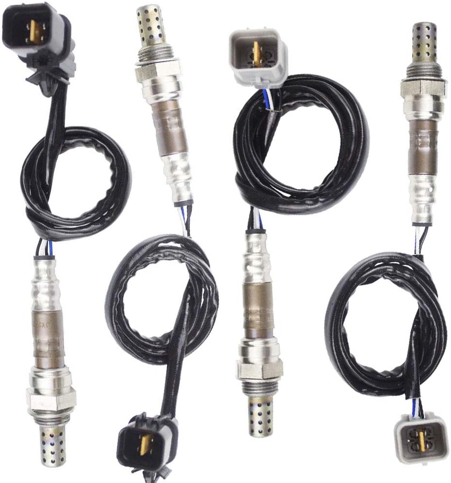 4PCS Oxygen O2 Sensor 1 & 2 for 2004-2008 2010-2011 Mitsubishi Endeavor 3.8L Upstream + Downstream