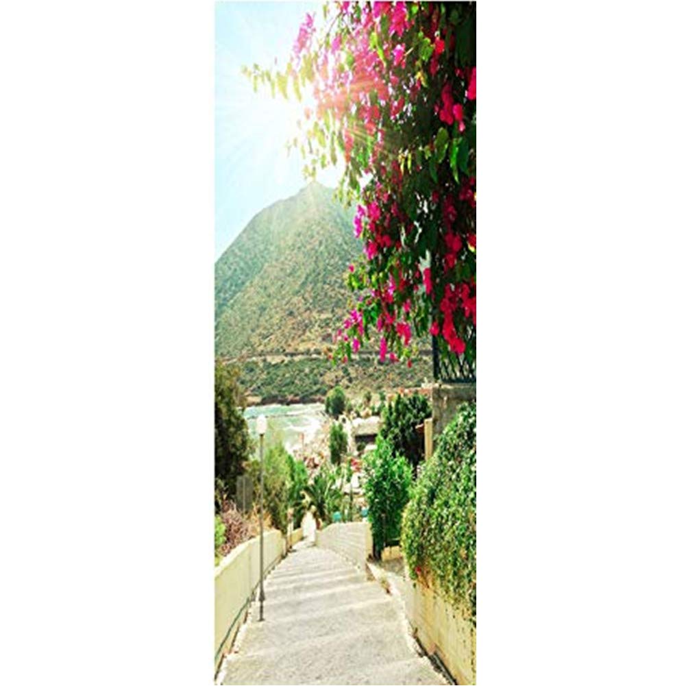 Sticker porte effet 3D motif créatif 38.5x200cm pour decoration murale de salon