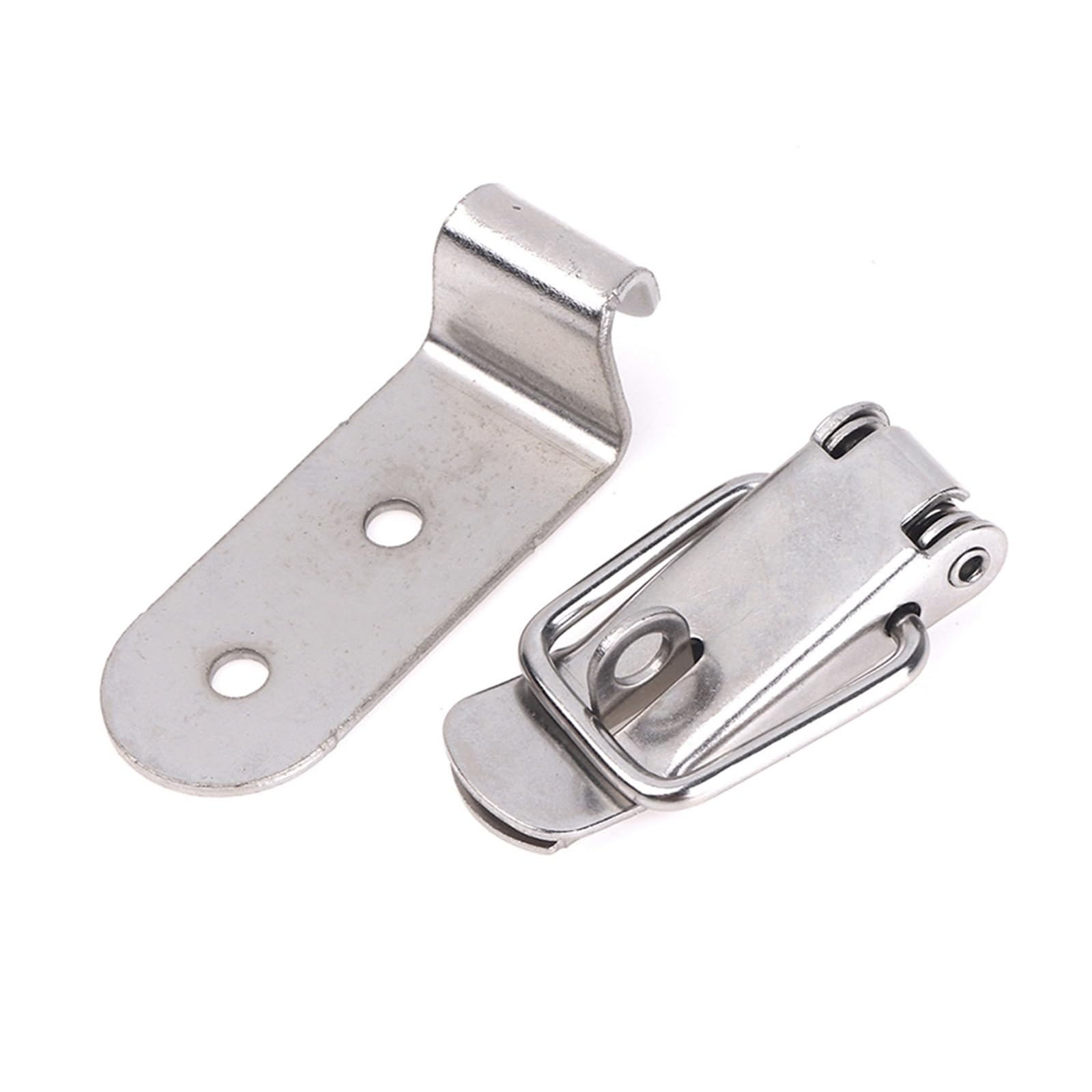 Chiusura a levetta, Chiusura a molla, 2 Fibbia a bocca d'anatra a 90 gradi con gancio di chiusura in acciaio inossidabile con molla di trazione, chiusura a scatto, chiusura a scatto(B 201 Stainless St