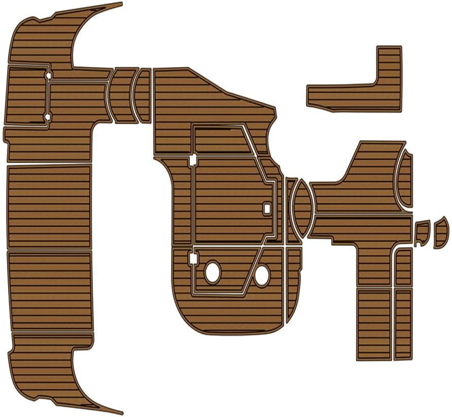 Boat EVA Faux Teak Decking Floor Compatible with 2002 Cruiser Yachts 4270 Swim Platform Cockpit Pad Boat EVA Foam Teak Floor Mat