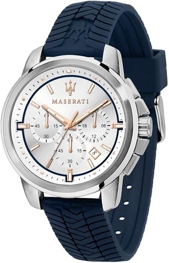 Maserati Orologio da uomo, Collezione Successo, in Acciaio, Silicone, con  cinturino in Silicone - R8871621013 : Amazon.it: Orologi