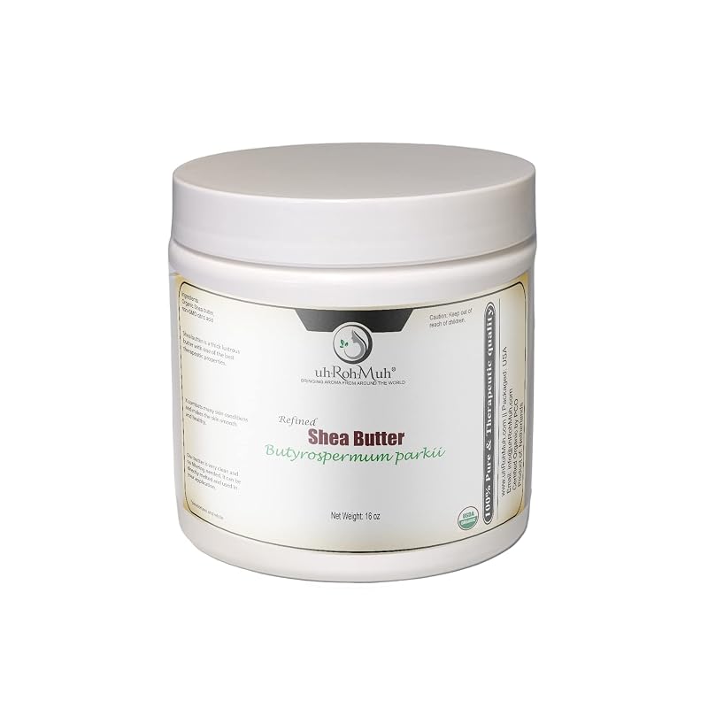Manteiga de karité refinada uh*Roh*Muh sem fragrância, textura cremosa, 454 g