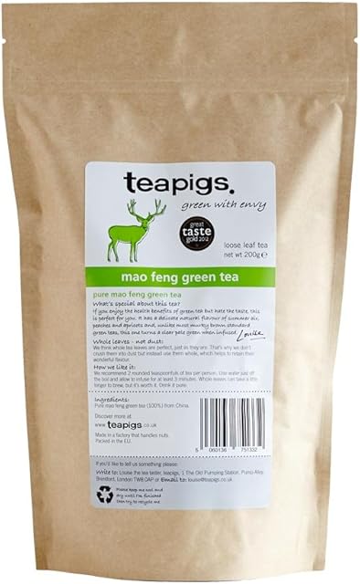 Teapigs Mao Feng Green Tea Tea Made With Whole Leaves (1 Pack of 200g Loose)