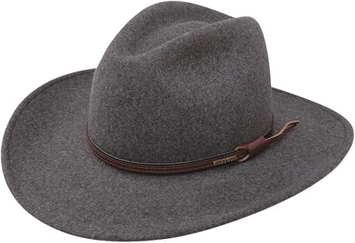 STETSON GREY BULL ウールハット XLサイズ Stetson and Dobbs SWGRBL-2132 Men's Grey Bull Cowboy Hat, Grey Mix