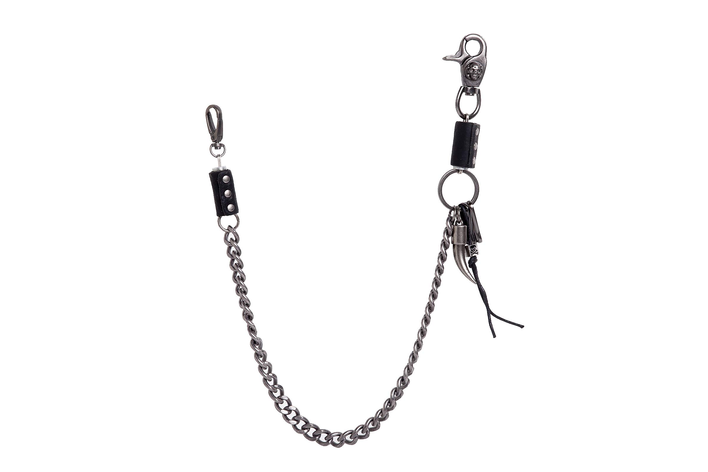 HETHWallet Chain For Men Biker Hip Hop Punk Skull Gun Bullets Strong Key Jeans Pant Chain Heavy Waist Chain