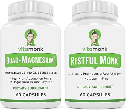 Sleep & Relaxation Bundle VitaMonk Melatonin-Free Sleep Aid + Quad Magnesium Blend