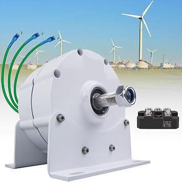 10000/12000W Upgraded Permanent Magnet Generator 12V 24V 48V 220V 500Rpm AC DC Permanent Magnet Alternator Motor with Controller for Wind Water Turbine12000w,12v