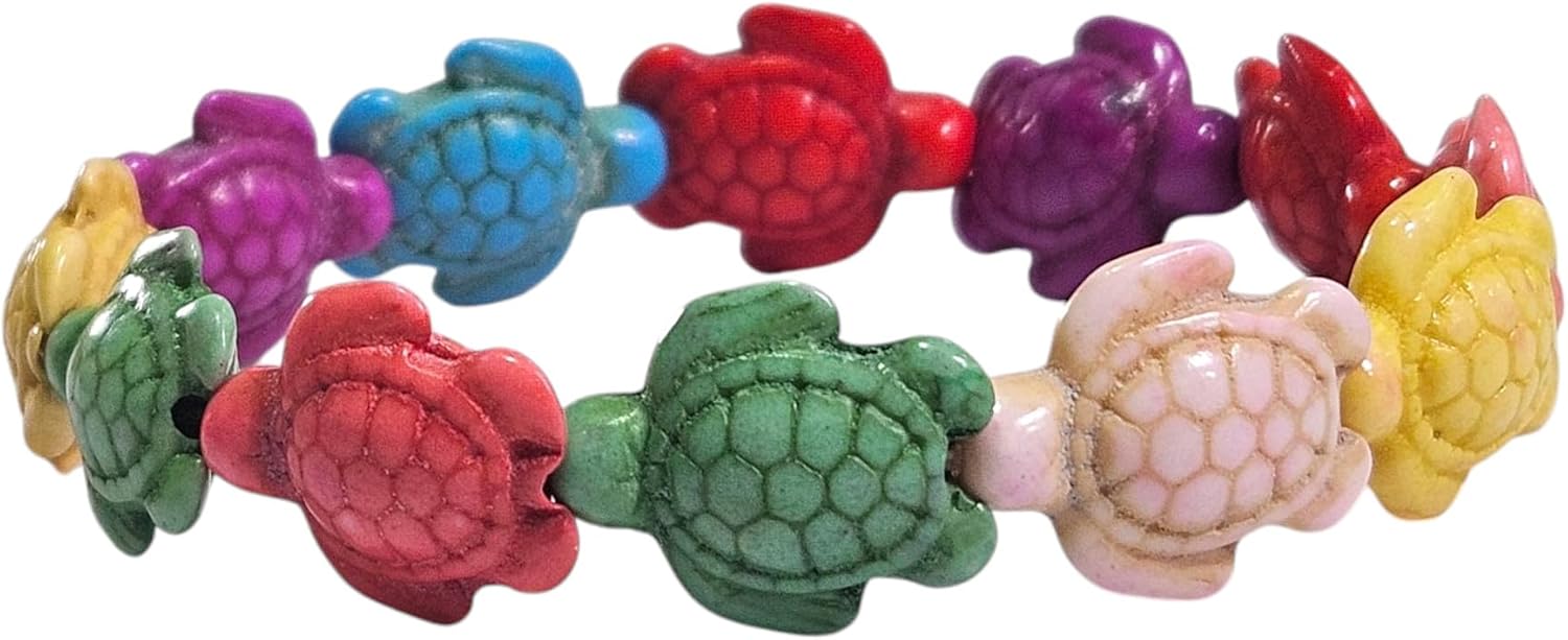 BlueRica Multicolor Sea Turtle Stretch Bracelet