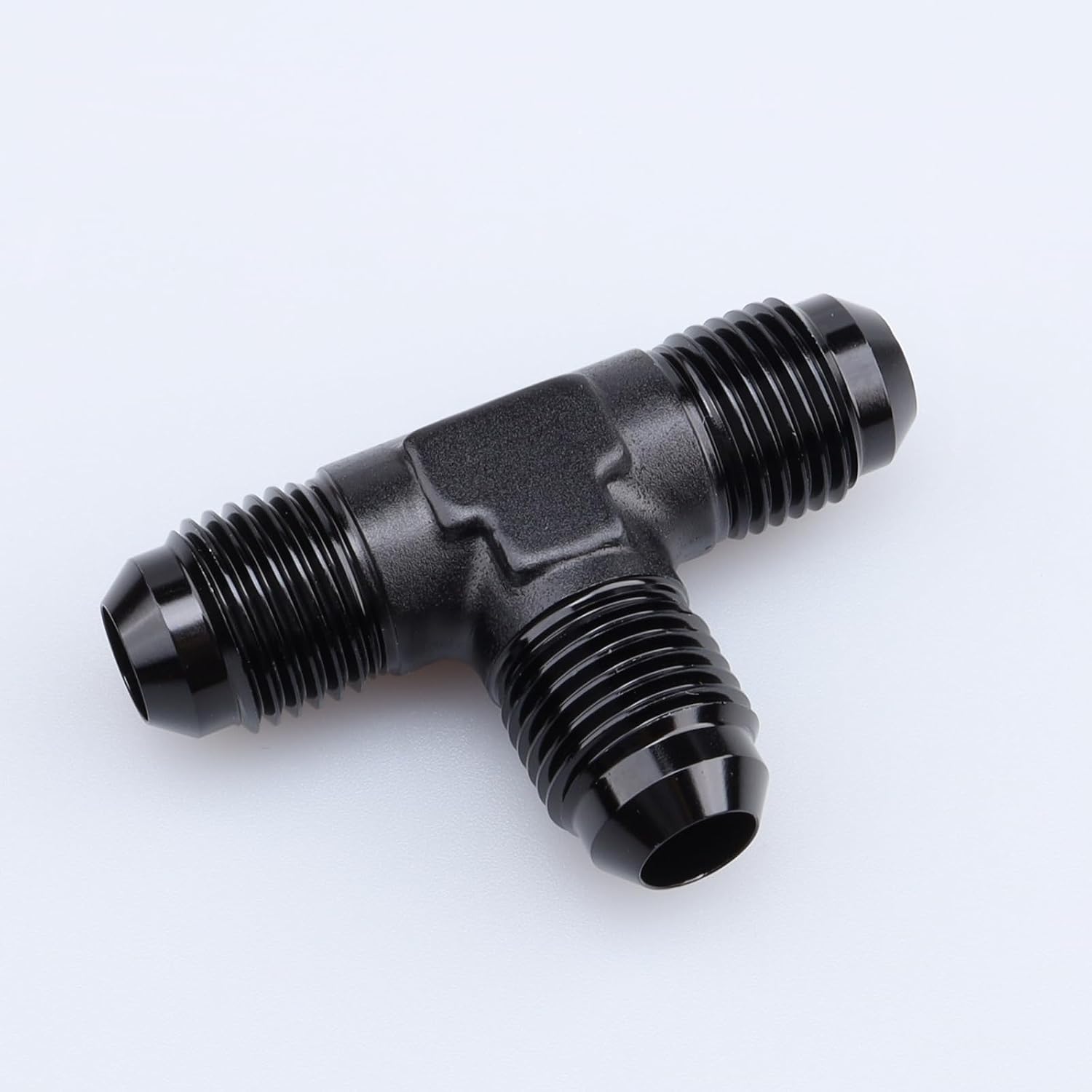 AC PERFORMANCE -6 AN Male Flare Tee Union Coupler Fitting Adapter Aluminum Black