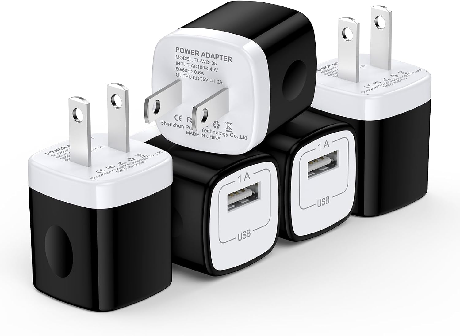 5V 1A Single Port USB A Charger Cube Block Box Wall Outlet Power Adapter