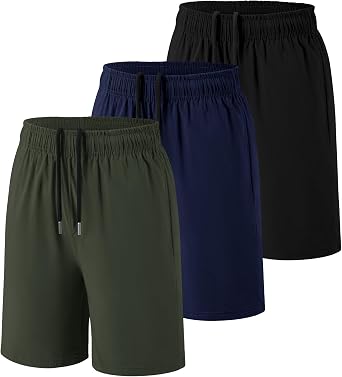 Somaibo Boys Athletic Shorts Kids Quick Dry Basketball Soccer Running Sports Gym Active Performance Shorts with Pockets