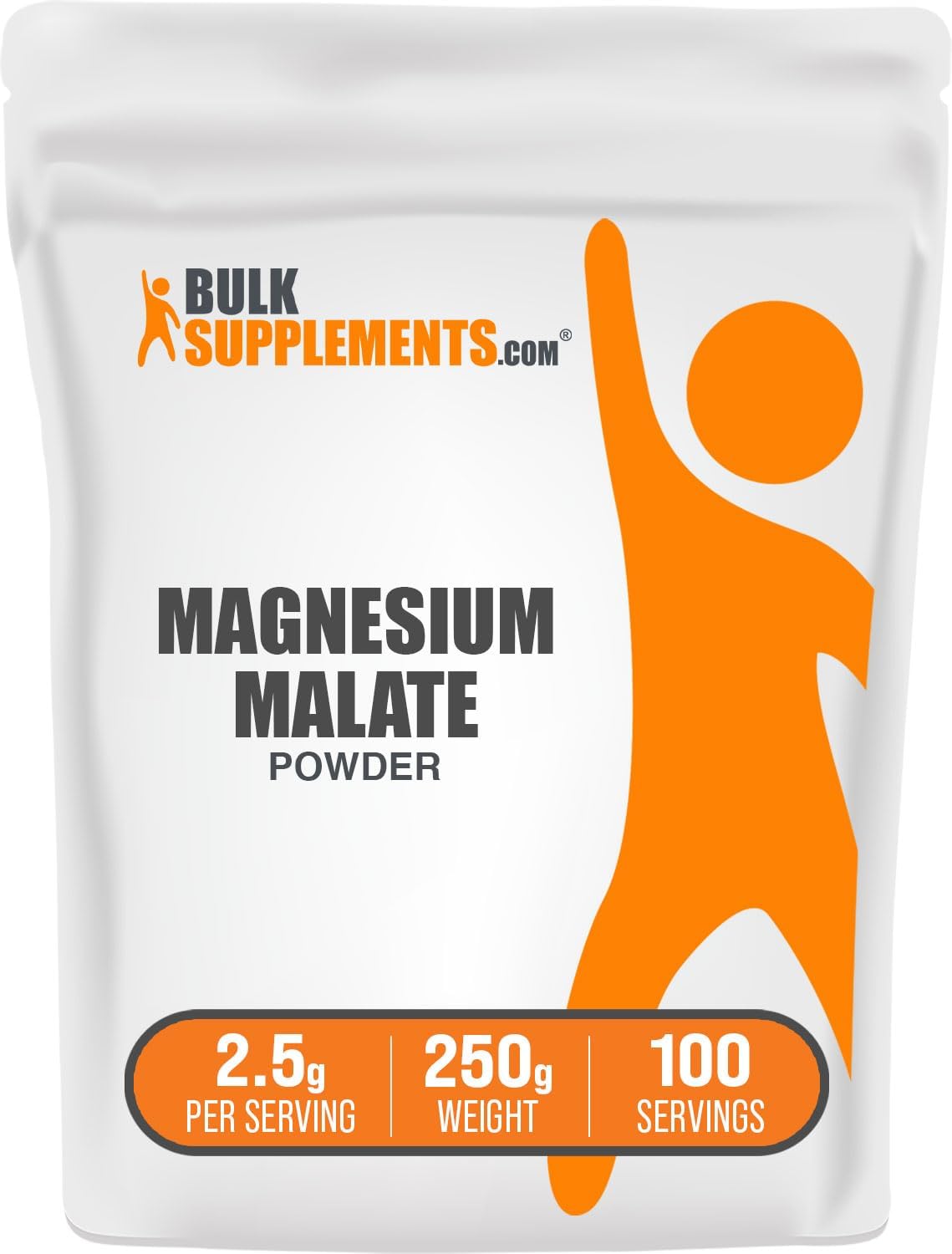 BulkSupplements.com Magnesium Malate Powder - Magnesium Supplements, High Bioavailabilty - Unflavored & Gluten Free, 2.5g per Serving, 1kg (2.2 lbs) (Pack of 1)
