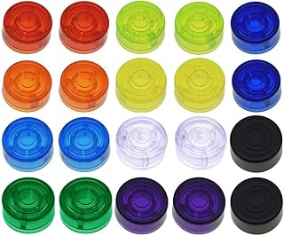 Jiayouy Guitar Effect Pedal Footswitch Toppers Foot Nail Cap Protection Cap for Guitar Effect Pedal Protection Cap Colorful 20PCS/Set
