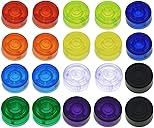 Jiayouy Guitar Effect Pedal Footswitch Toppers Foot Nail Cap Protection Cap for Guitar Effect Pedal Protection Cap Colorful 20PCS/Set