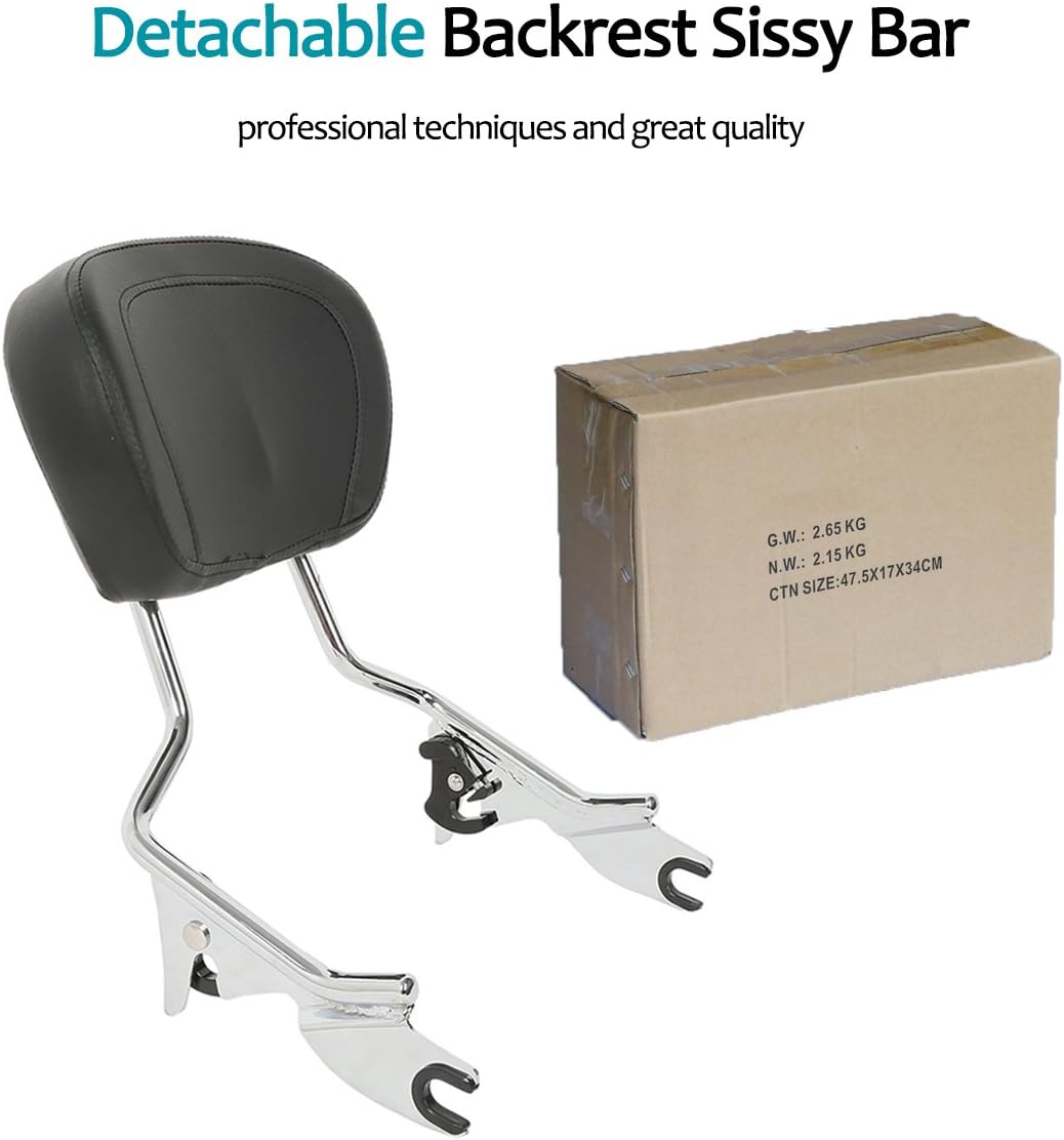Buy XMT-Moto Backrest Sissy Bar Set WLuggage Rack For Harley Road King - View #8