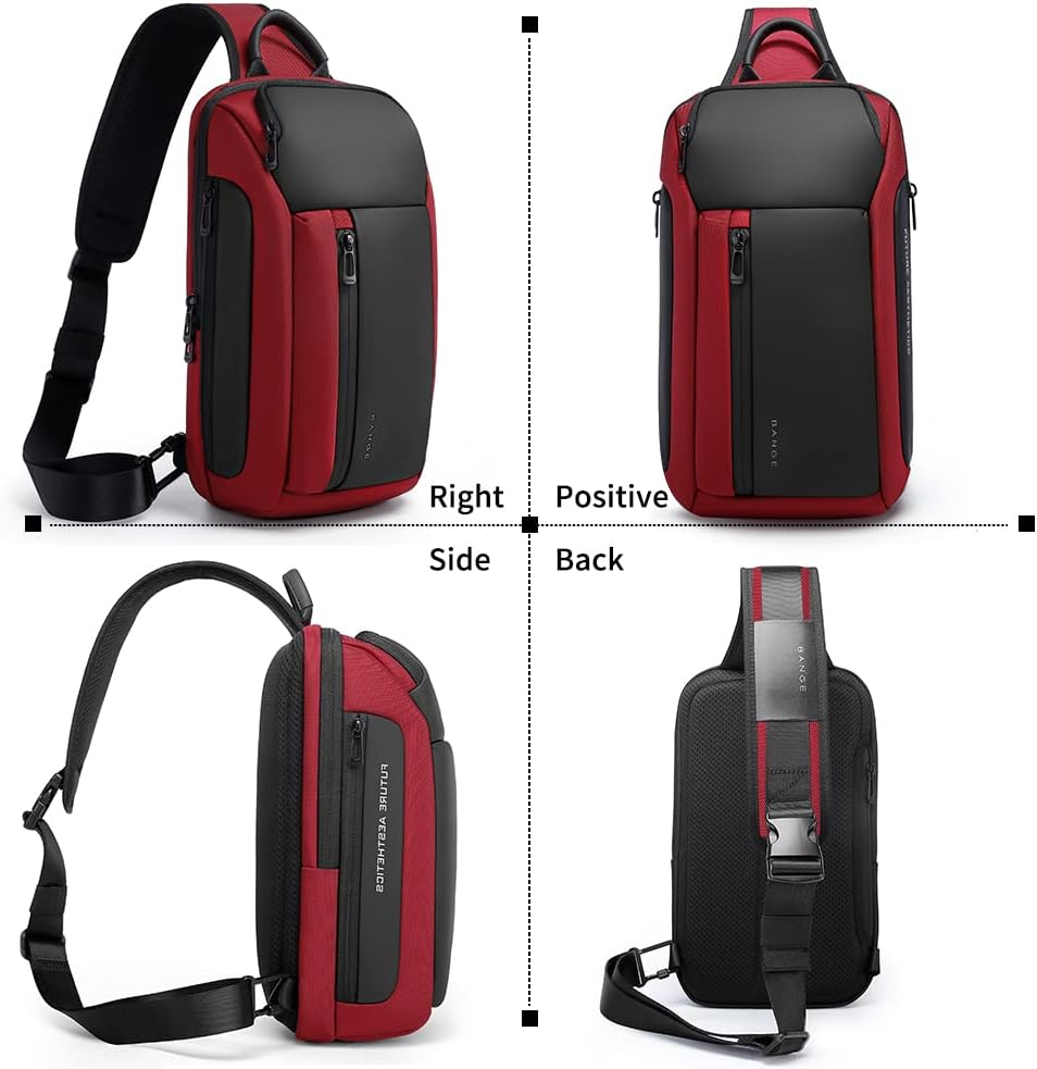 BANGE Men's Crossbody Backpack - Waterproof Shoulder Bag for Travel, Hiking & Daily Commute - Image 5