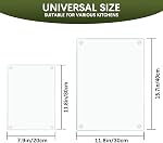 Tempered Glass Cutting Board for Kitchen Counter, 12x8 inch Clear Small Cutting Board with Non-Slip Feet for Countertop - Scratch Resistant,Long Lasting, Dishwasher Safe