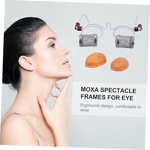 Miniatura 7 de 2 unids dispositivo de moxibustión ocular Moxa herramienta Moxa Marcos para gafas para ojos Aparato de moxibustión cálido Aparato de moxibustión ojo