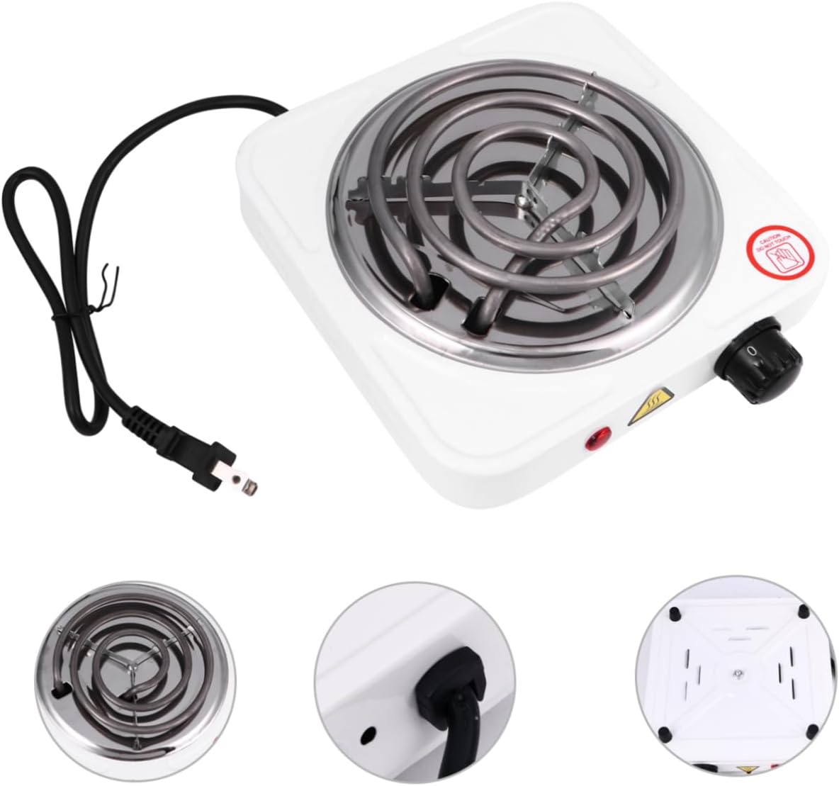 SOLUSTRE Stove Burner-single Electric 1000w Variable Temp Hot Plate for Cooking Go